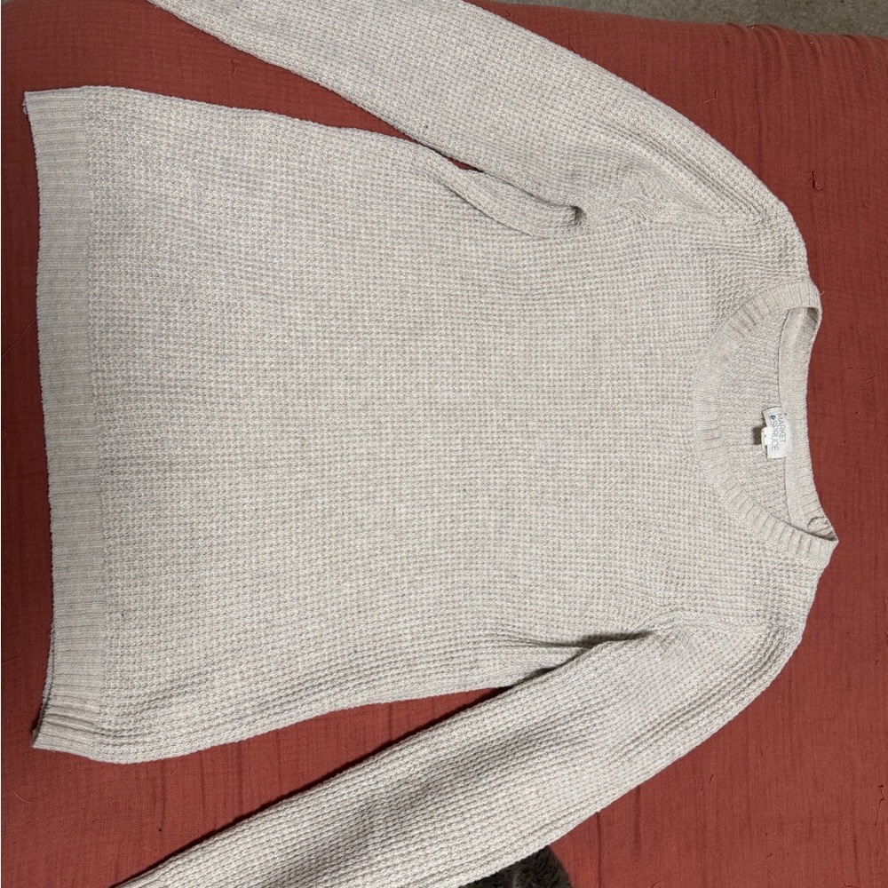 Market & Spruce Light Beige Crew Neck Sweater